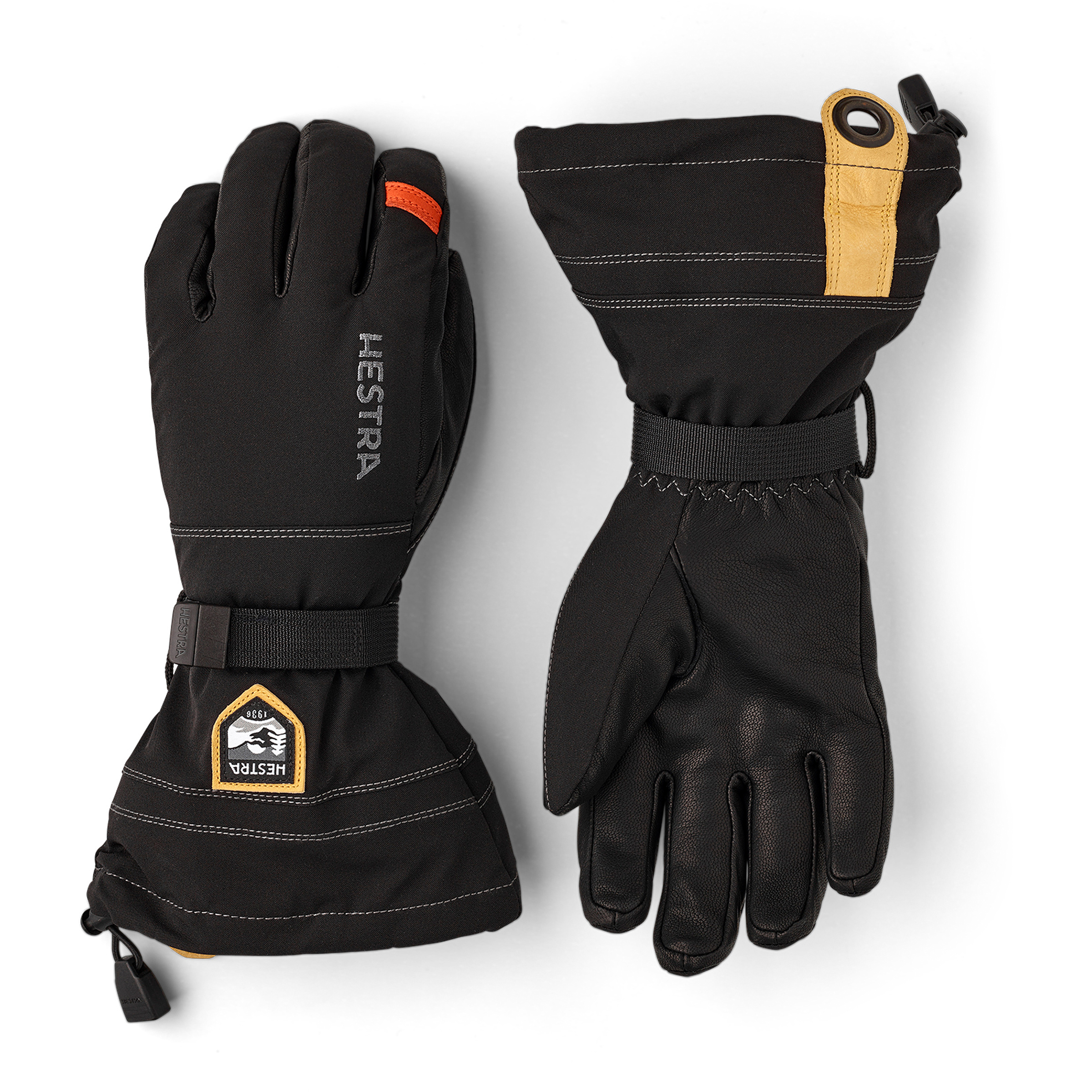 Hestra Army Leather Blizzard Fingerhandschuhe schwarz Größe 8 Bergsteigen | Hochtour Elastisch