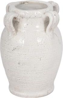 Sagebrook Home Terracotta Table Vase with Weathered Finish and Handles for Home Decor