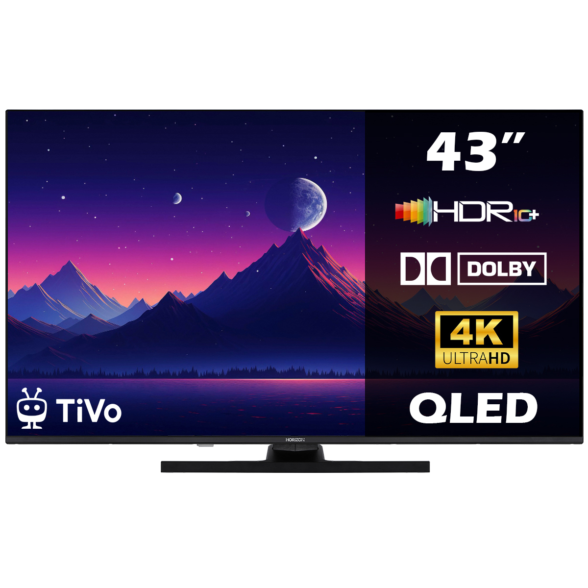Horizon 43HQ8560U/D QLED Smart TiVo TV 43", Fernseher 109 cm 4K UHD, Dolby Atmos, Ultraschmales Design