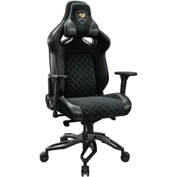 Cougar Gaming-Stuhl Titan Pro V2 Gold F, Schwarz, Gaming Stuhl, Schwarz, Gold