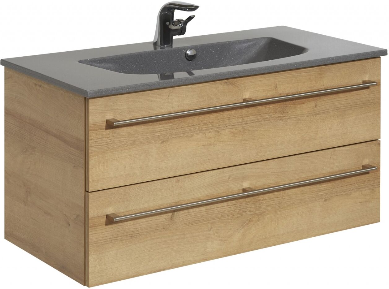 Pelipal Serie 6025 Mineralmarmor-Waschtisch MMWT70-970-GM, B:970, H:17, T:480mm MMWT70-970-GM