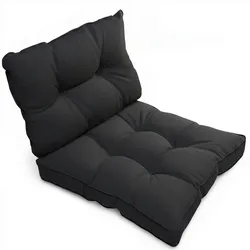 LOUNGEKISSEN Flair Outdoor Sitz 60x60x10cm mit Rücken 60x40x12cm Graphitgrau (2tlg)