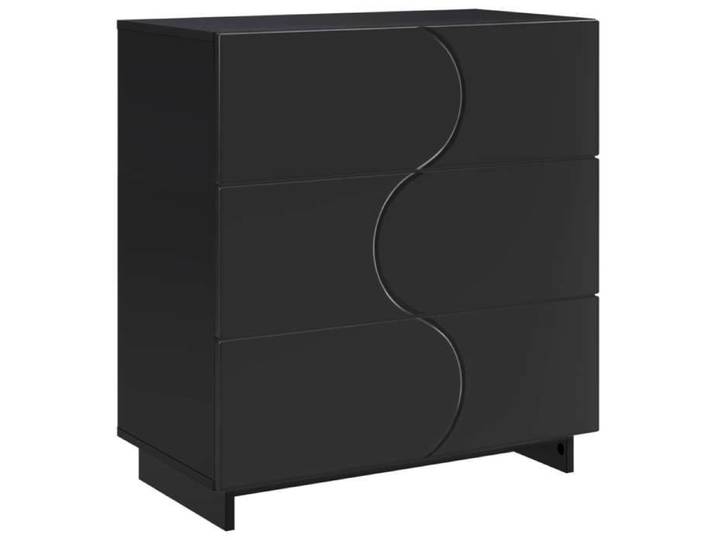 Elégance - Chic Meuble rangement - Buffet salon-séjour - Noir - 70x38x75cm - Bois d'ingénierie_0534303