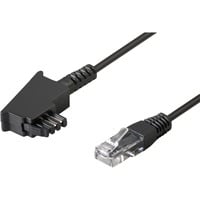 TAE Anschlusskabel DSL/VDSL schwarz, 15 Meter