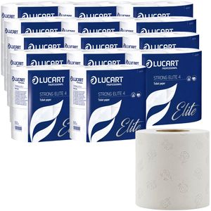 Lucart Toilettenpapier Strong Elite 4, 811717, 4-lagig, Tissue, mit Duft, 140 Blatt, 56 Rollen