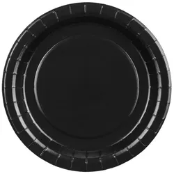 150x Pappteller, schwarz, 18 cm