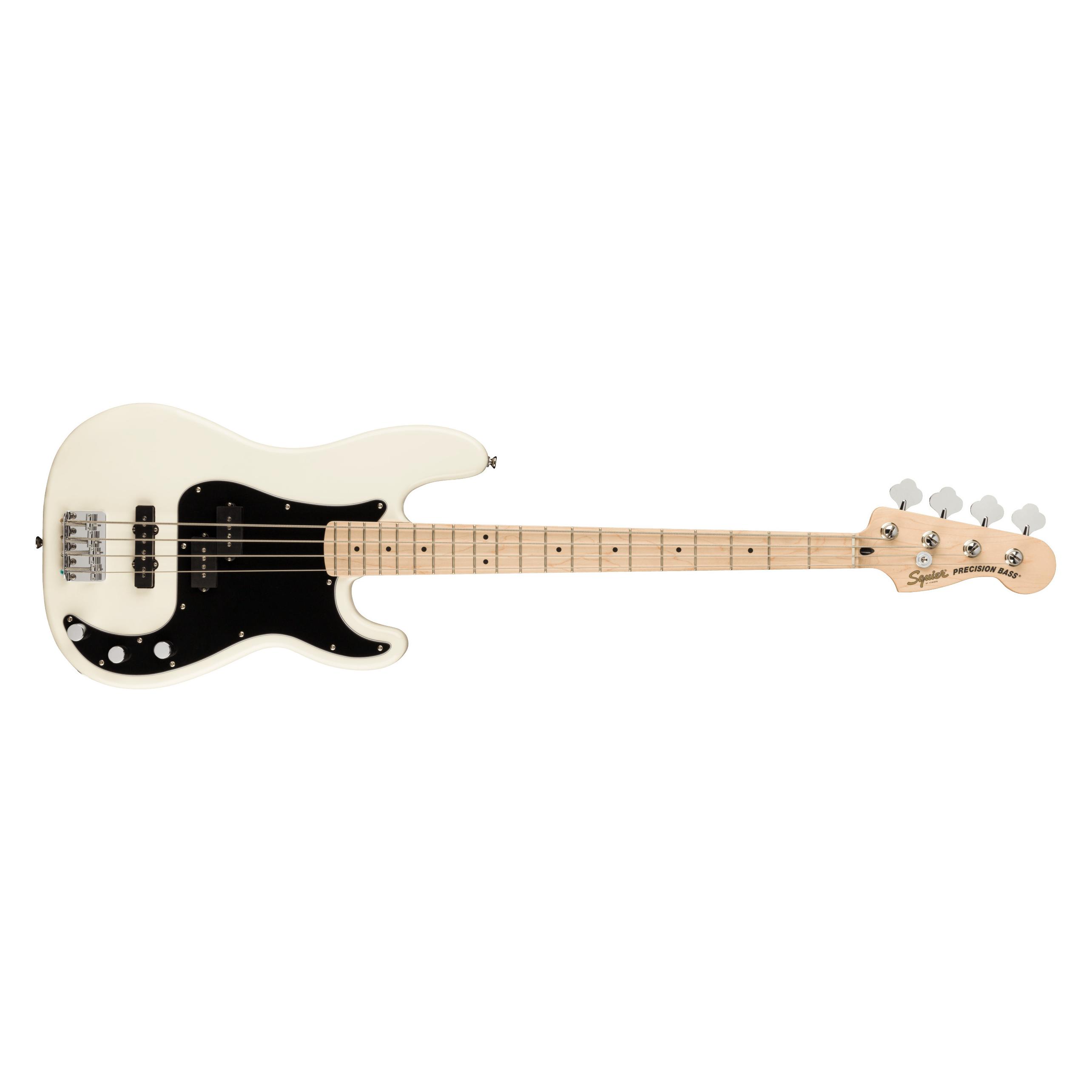 Squier Affinity Series Precision Bass PJ MN Olympic White elektrische basgitaar (E-Bass, Ahorn) (037-8553-505)