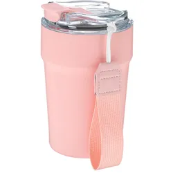 TRENDSHOP Kaffeebecher Enjoy matt 380ml - rosa