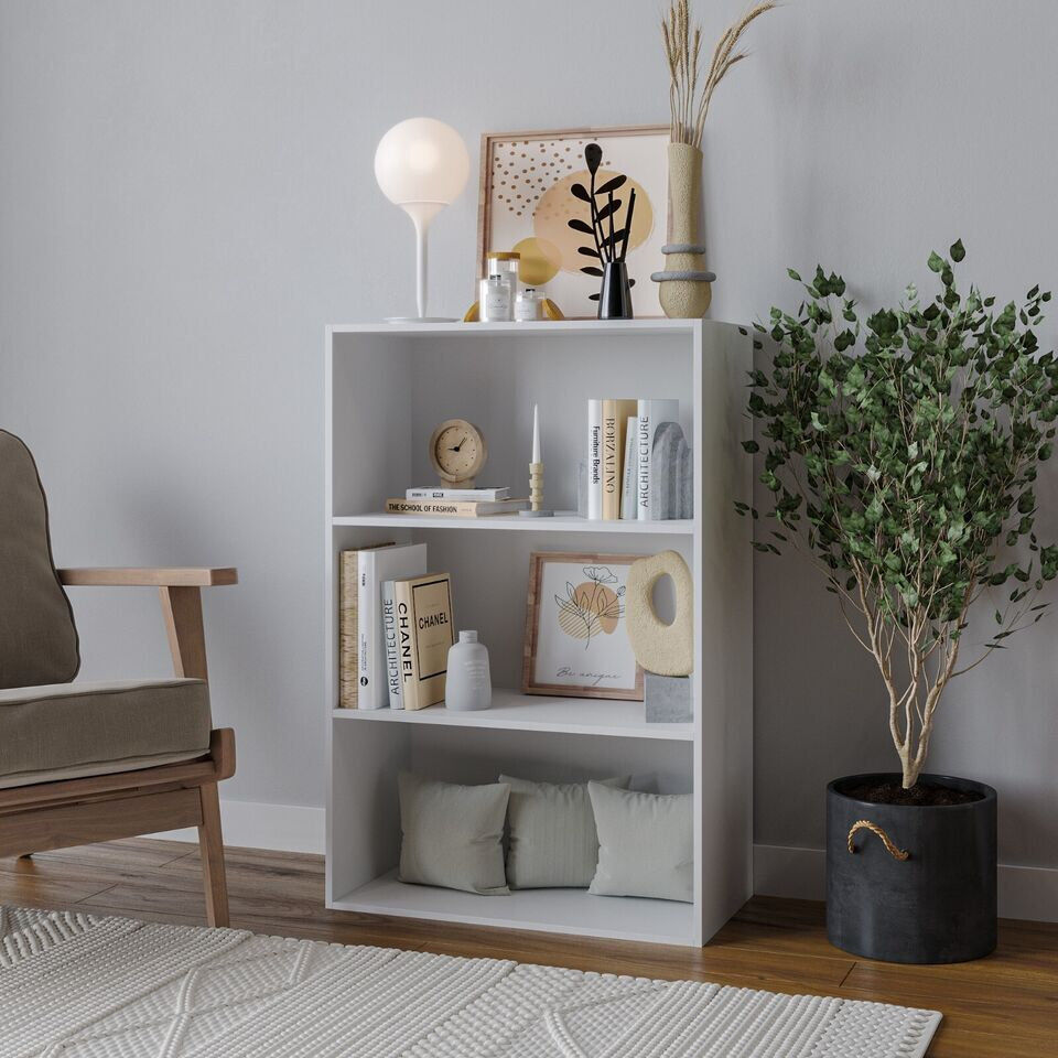 17 Stories Tahura 90 cm H x 60 cm W Solid Wood Ladder Bookcase White