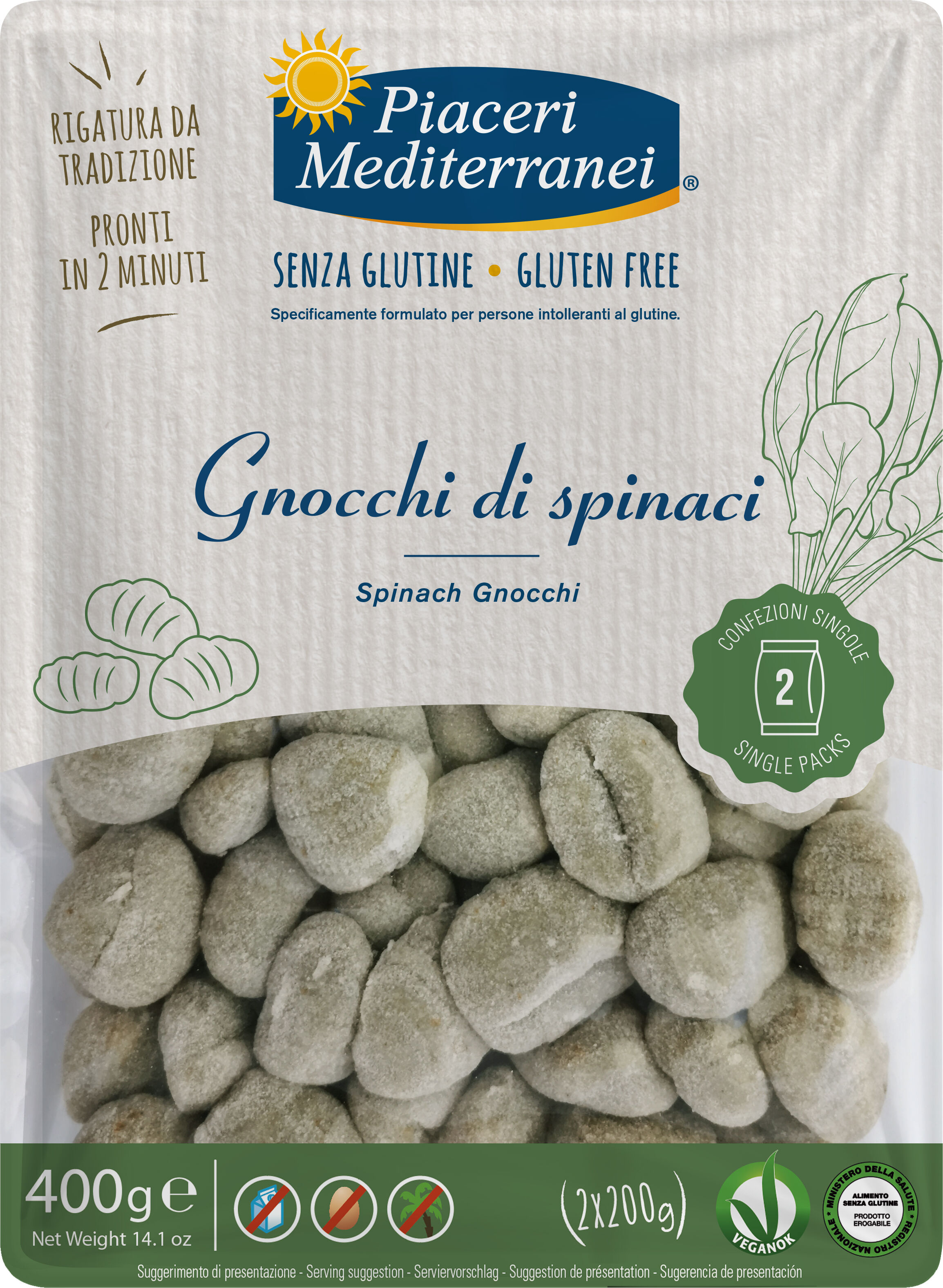 Eurospital Piaceri Med.Gnocchi/spin.400g