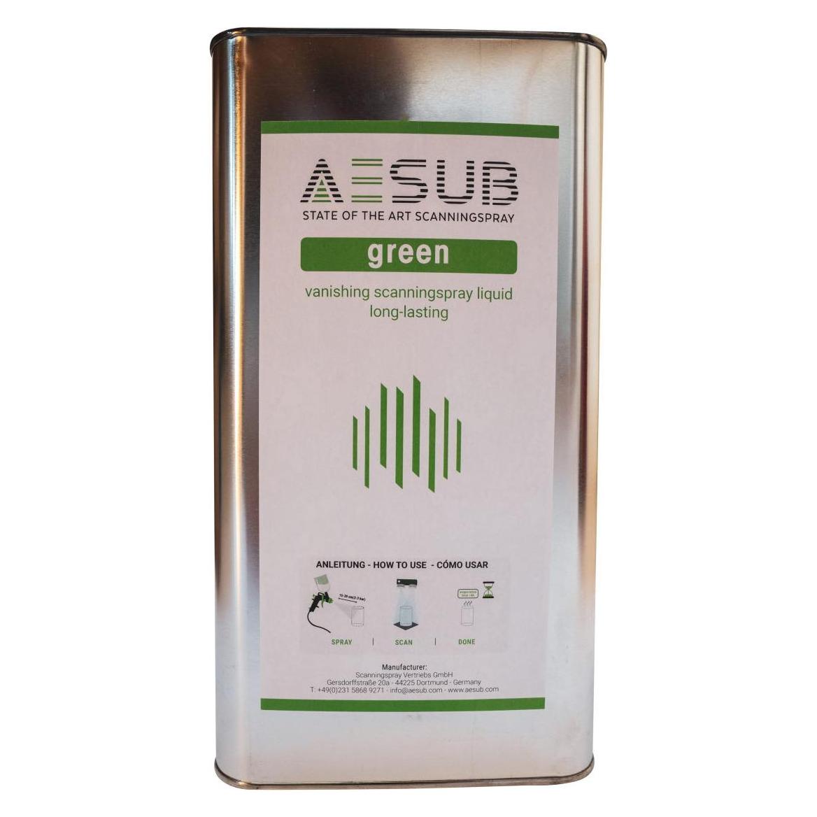 Aesub Scanningspray Spritzpistolenlösung grün 5000ml (8663)