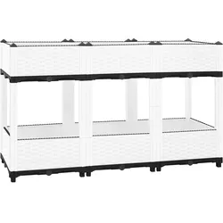 Helloshop26 - Hochbeet für Pflanzen Blumen Terrasse Garten 120 x 40 x 71 cm graues Polypropylen 02_0039204