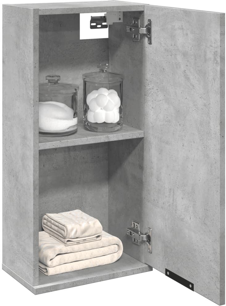 vidaXL Armario de baño de pared gris hormigón 32x20x67 cm Gris