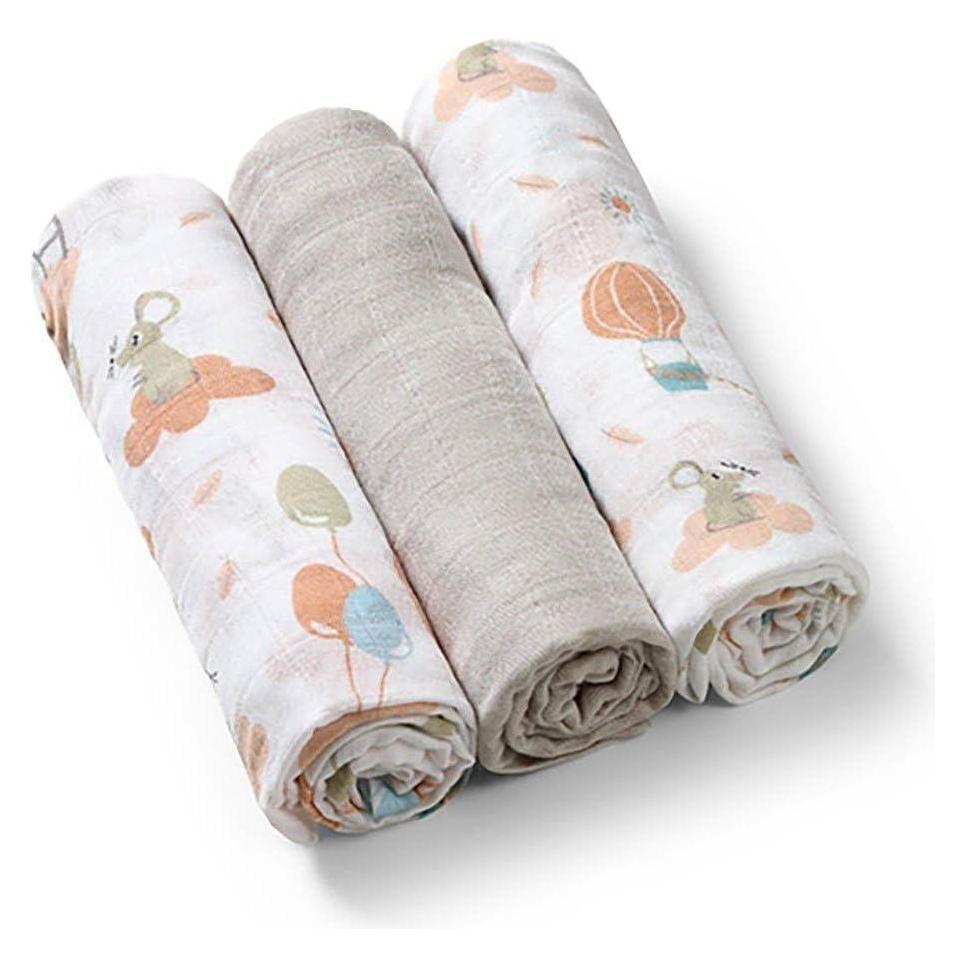 Babyono 397/09 PIELUSZKI BAMBUSOWE SZARA (3 Stk.) (5901435414491)