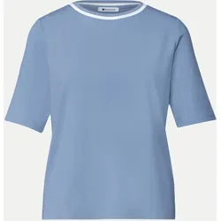 T-Shirt mit Kontrastdetail Blau 36