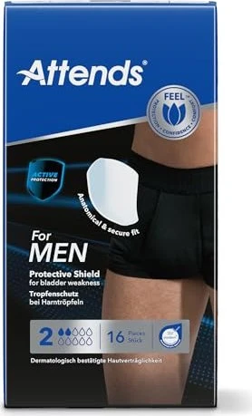 Attends for men Shield 2 Box 16 St Einlagen
