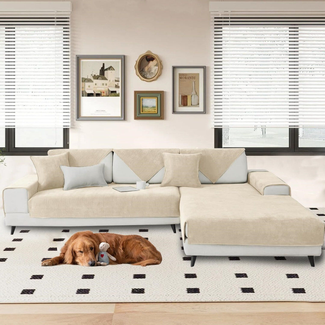 Ebern Designs Box Cushion and T-Cushion Sofa Slipcover 70cm H X 210cm W