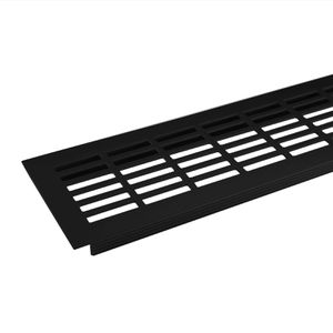 SO-TECH Lüftungsgitter 125363, schwarz, Aluminium, 455 x 65mm, für alle Türstärken
