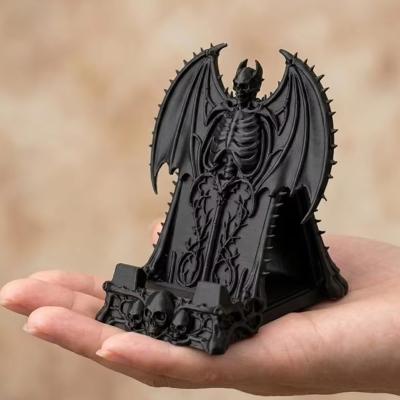 LightInthebox 3D Printed Skull Phone Stand Dark Fantasy Stable Cell Phone Holder Plastic Spooky Devil Bat Phone Decorative Phone Stand
