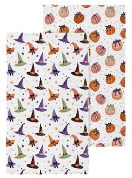 Evergreen Witch Hat Quick Dry Kitchen Towel, Pumpkin