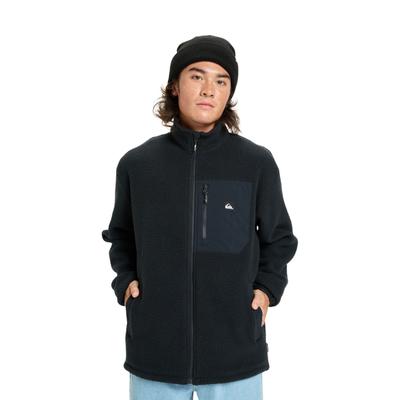 Fleecejacke QUIKSILVER "Clean Coast", Herren, Gr. XXL, schwarz, Obermaterial: 100% Polyester., Jacken Fleecejacke