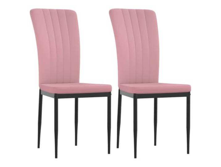 Makastle Esszimmerstühle 2 STK. Rosa Samt
