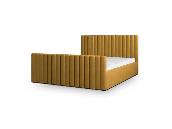 POLSTERBETT CANOVA 140x200 cm mit Bettkästen - Gelb