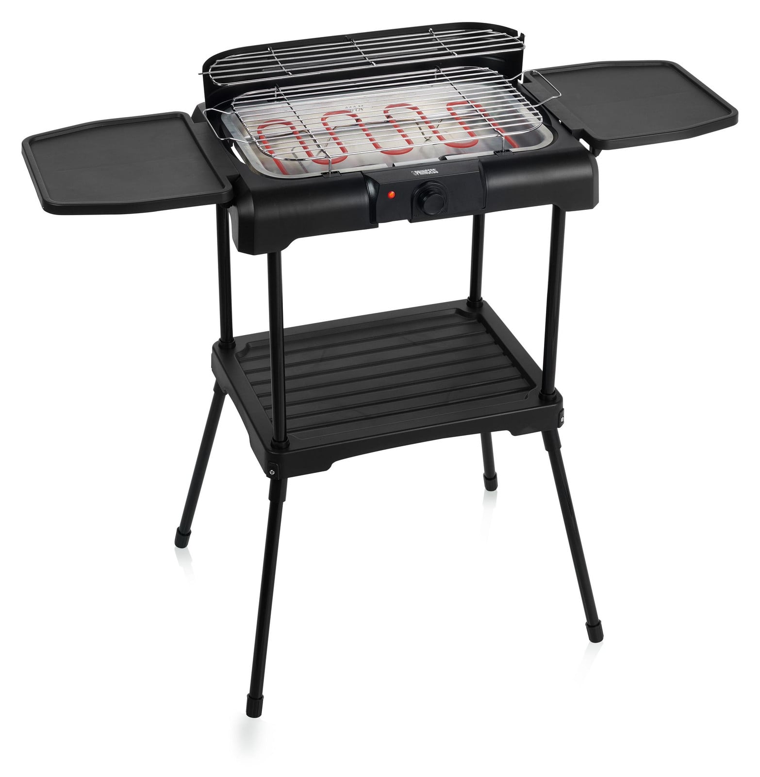 Princess 112250 Elektrische BBQ met zijplanken en tafelgrill functie