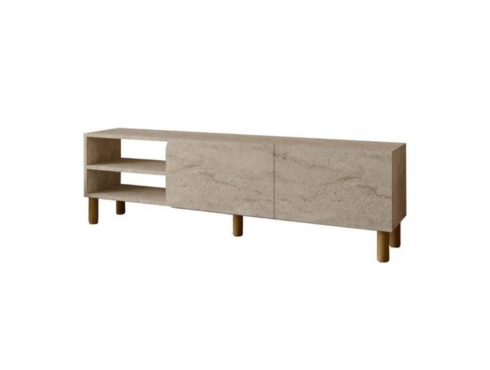 Meuble TV en bois  River  - 150 x 31 x 48 cm - Travertin