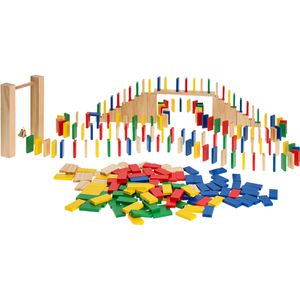 Goki Domino HS440, Domino-Rallye im Baumwollbeutel, ab 5 Jahre, ab 1 Spieler, 264-teiliges Set