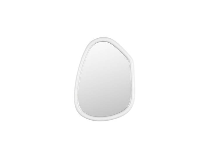 Petit miroir en bois blanc Looks