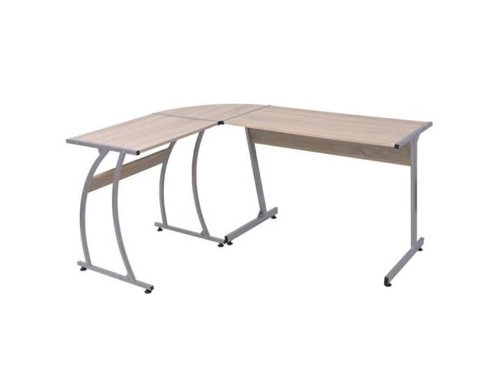 Bureau d'angle en forme de L Chêne - GES - Finition Mat - Type de bureau Angle
