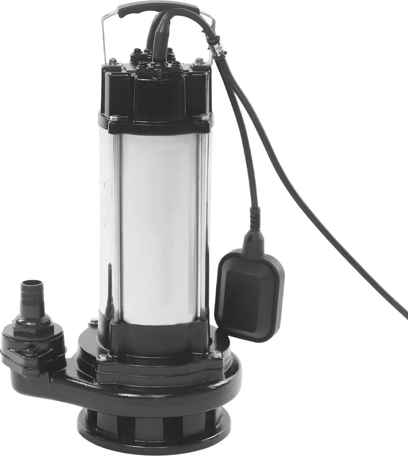 Schmutzwasserpumpe - Tauchpumpe - 2200 W - Edelstahl - 25 m Förderhöhe - 230 V EU-Stecker - Schwarz
