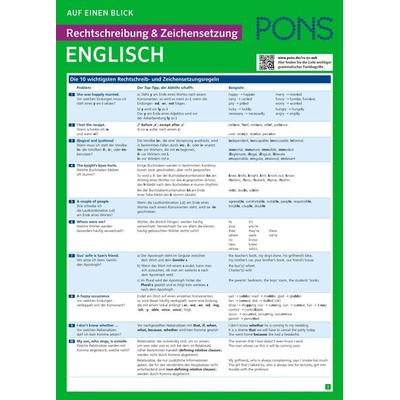 PONS Rechtschreibung und Zeichensetzung auf einen Blick Englisch, Taschenbuch von , PONS Langenscheidt GmbH, 978-3-12-562701-7