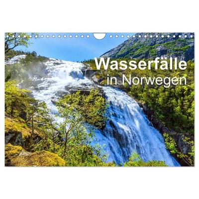 Wasserfälle in Norwegen (Wandkalender 2027 DIN A4 quer), CALVENDO Monatskalender