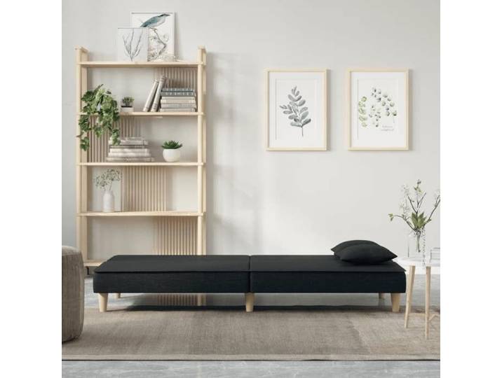 Sales Season Canapé convertible/Fauteuil - SHELD - CLIC-CLAC/Sofa-lit - noir tissu 200x89x70cm C1870329