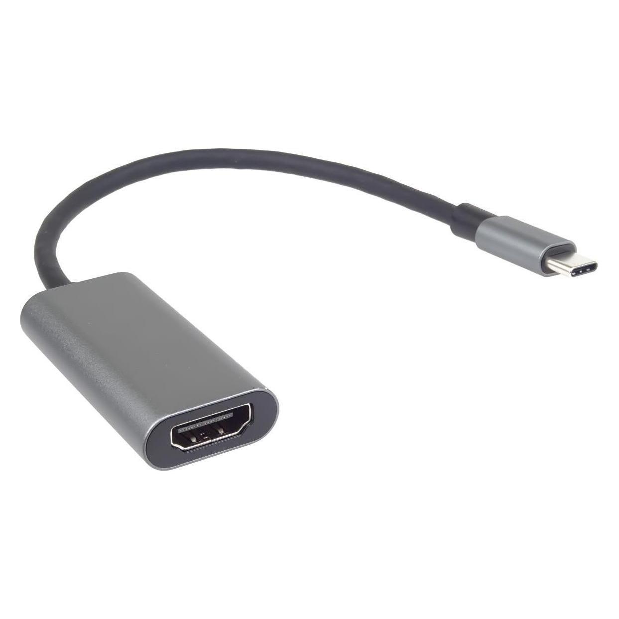 PremiumCord PÅevodník USB-C na HDMI, rozlišení 4K a FULL HD 1080p, kovové pouzdro (HDMI) (KU31HDMI16)