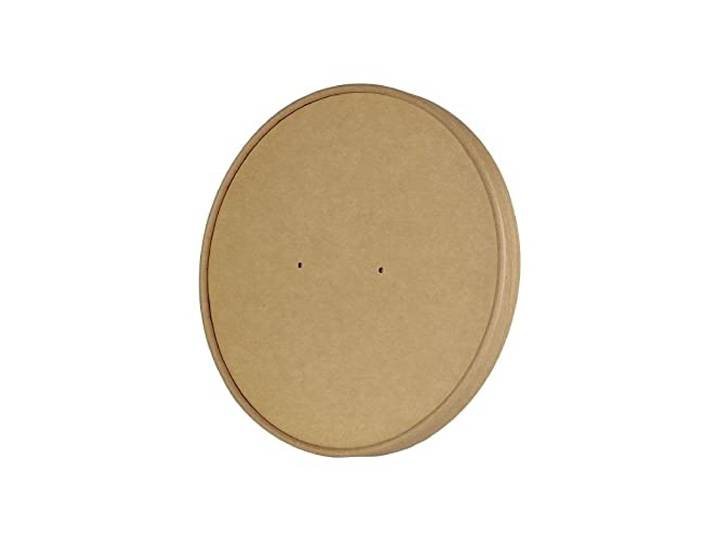 BIOZOYG Bio Einweg-Becher-Deckel für Bio Speisebecher Ø 185mm I Kompostierbare Becher Einweg Deckel & Dampflöchern I 300 biologisch abbaubare Becher-Deckel Pappe braun