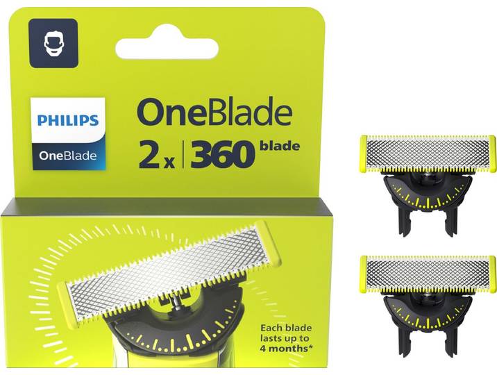 Philips OneBlade 360 Blade - Vervangmesjes - Scheermesjes - 2 stuks - QP420/50