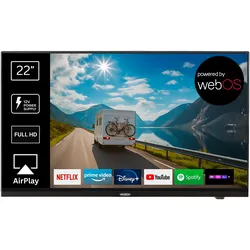 Reflexion LDDX22IBT LED-Smart TV Fernseher mit DVD-Player Full HD 12V / 24V / 240V schwarz 22 Zoll