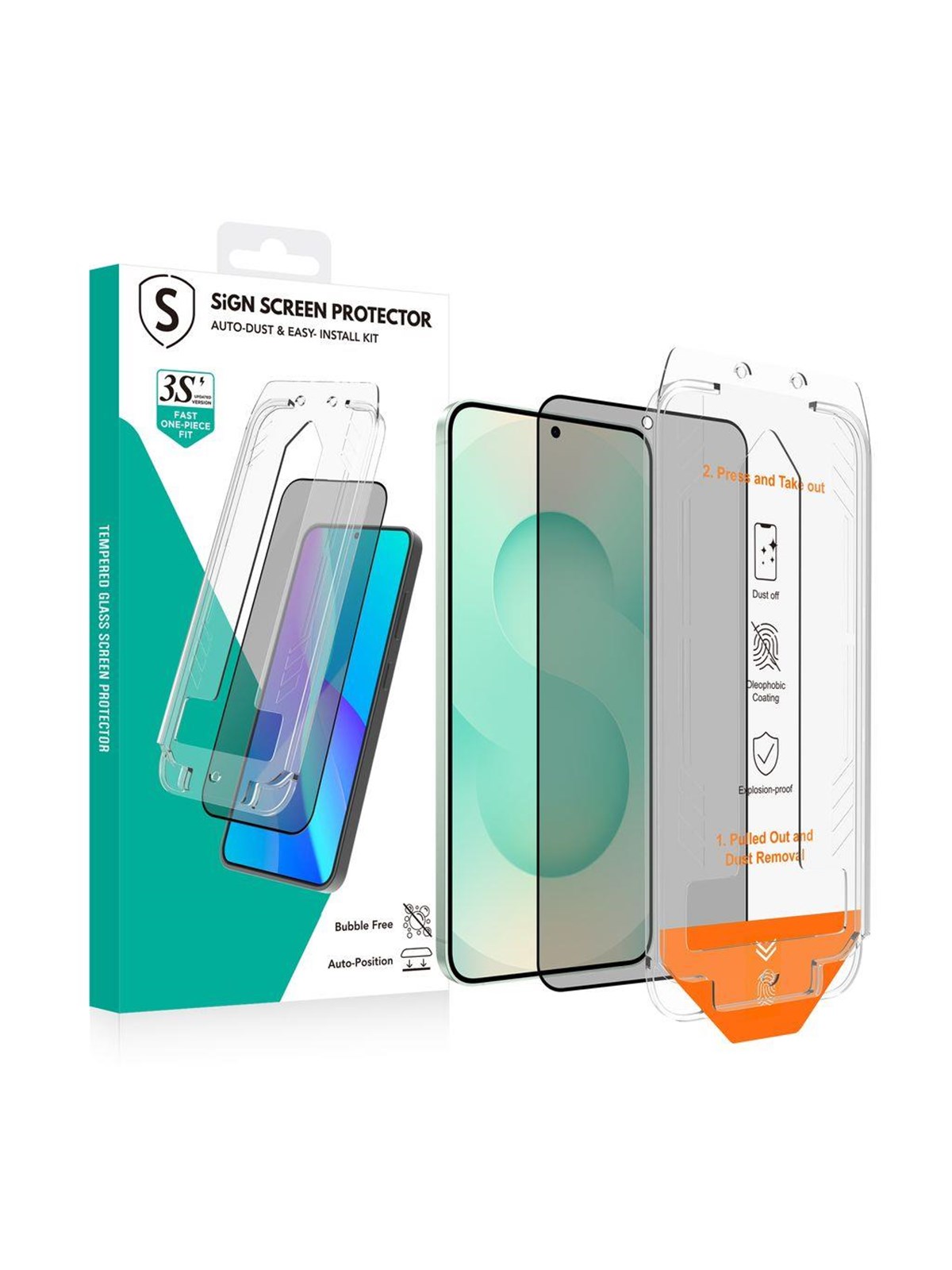 SiGN Privacy Screen Protector Samsung Galaxy S24 & S25 - EZ Apply applicator