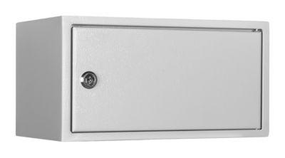 Wertfach WF 3, Volumen 9 l, Türanschlag rechts, Zylinderschloss mit 2 Schlüsseln, inkl. Verankerungsmaterial, H 160 x B 300 x T 200 mm, lichtgrau RAL 7035