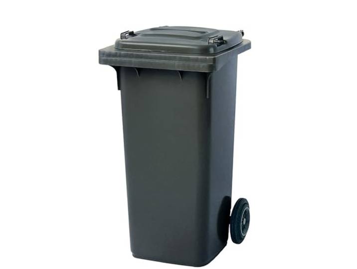 BRB Mülltonne, Inhalt 120 Liter, grau, BxTxH 480 x 550 x 930 mm, PE-HD