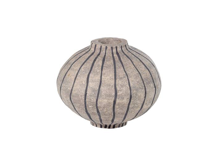 Grosse Design Vase „Karo“ Grau, Schwarz De Eekhoorn