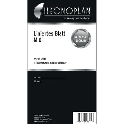 Chronoplan Schreibblock, Liniertes Blatt, 1 Blatt, weiß