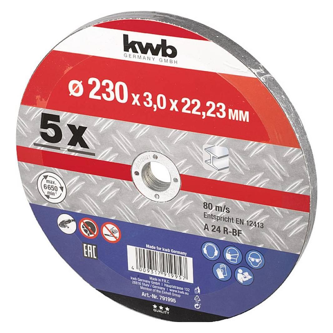 kwb 791995 Trennscheibe gerade 230 mm 5 St. Metall (791995)