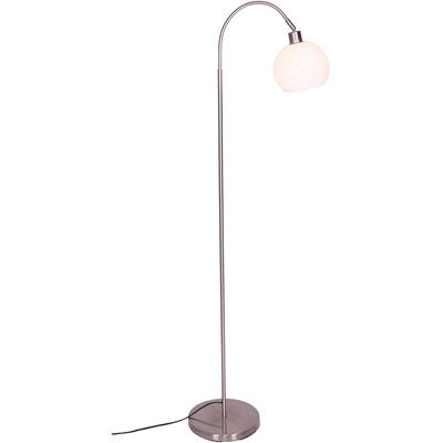 SALESFEVER Stehlampe "Pepe", weiß (weiß, chromfarben), 1, Ø 20cm H: 153cm, Leuchten, Gestell aus Metall, Stehlampe
