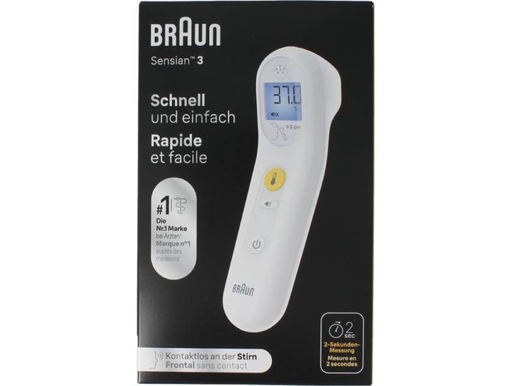 Braun Voorhoofdthermometer Sensian 3 BNT050 1 Stuks