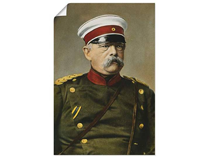 ARTLAND Wanddeko Poster & Kunstdrucke Wandposter 40x60 cm Otto von Bismarck Porträt Antik Kunst Malerei B9QP