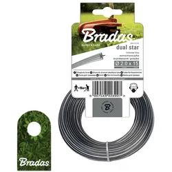 Verstärkter 4-kant Mähfaden RIPPER DUAL für Freischneider Motorsense Ersatzfaden 2,0mm 15m Bradas ZRG2015K